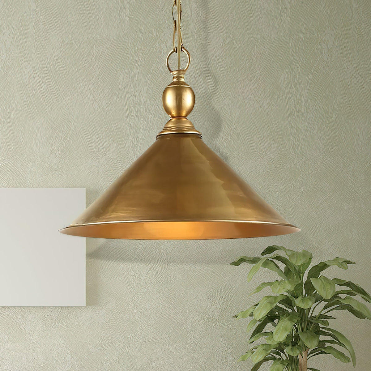Orialira Vintage Industrial Brass Pendant Light