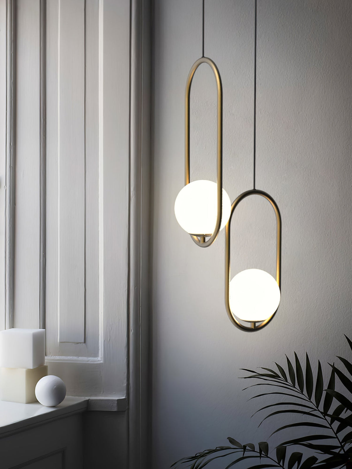 Caselora Modern Brass Pendant Light