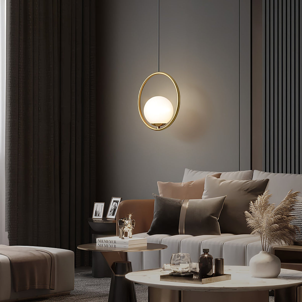 Orieria Pendant Lamp Brass Modern Ring