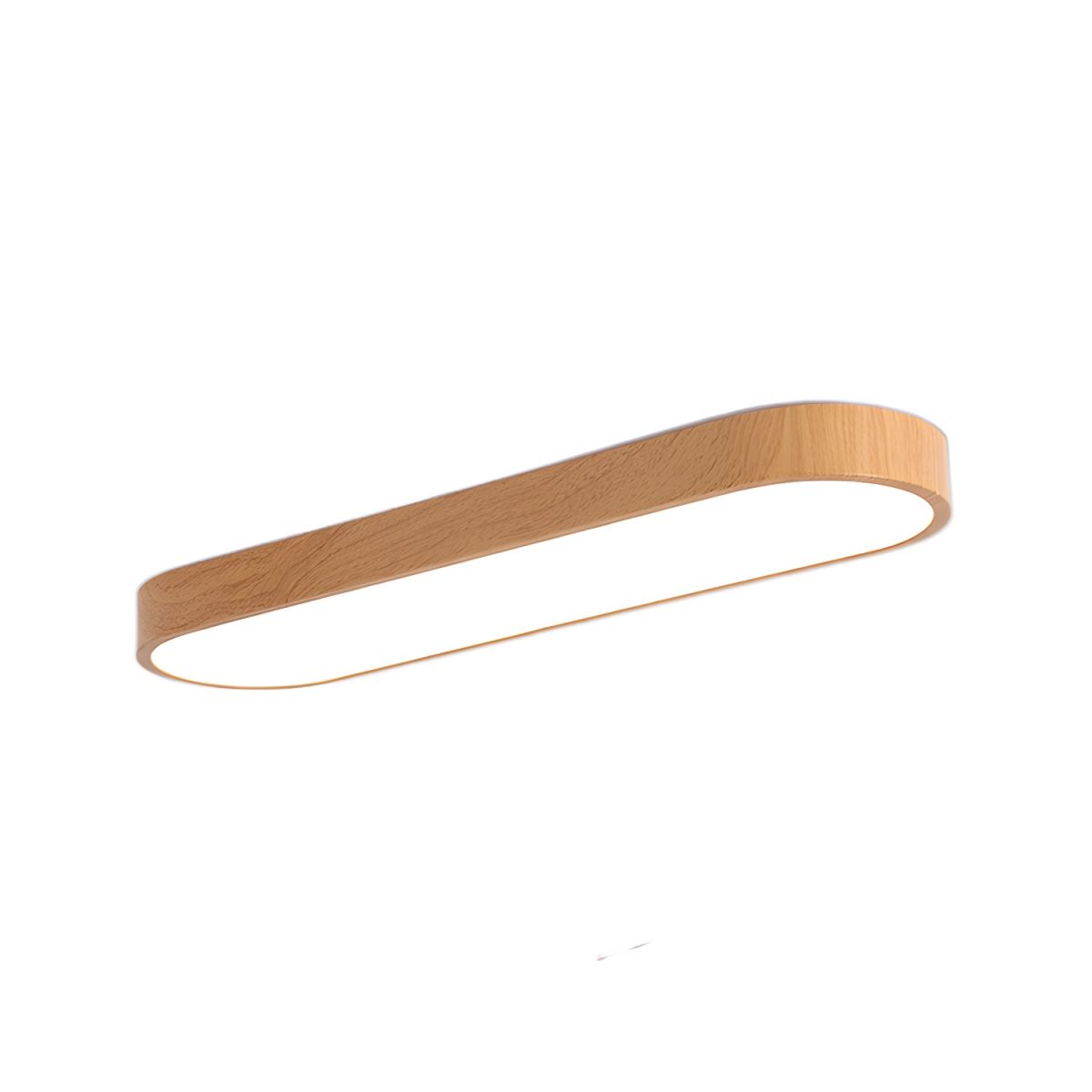 Javlen Modern Minimalist Round Wood Flush Mount Ceiling Lamp