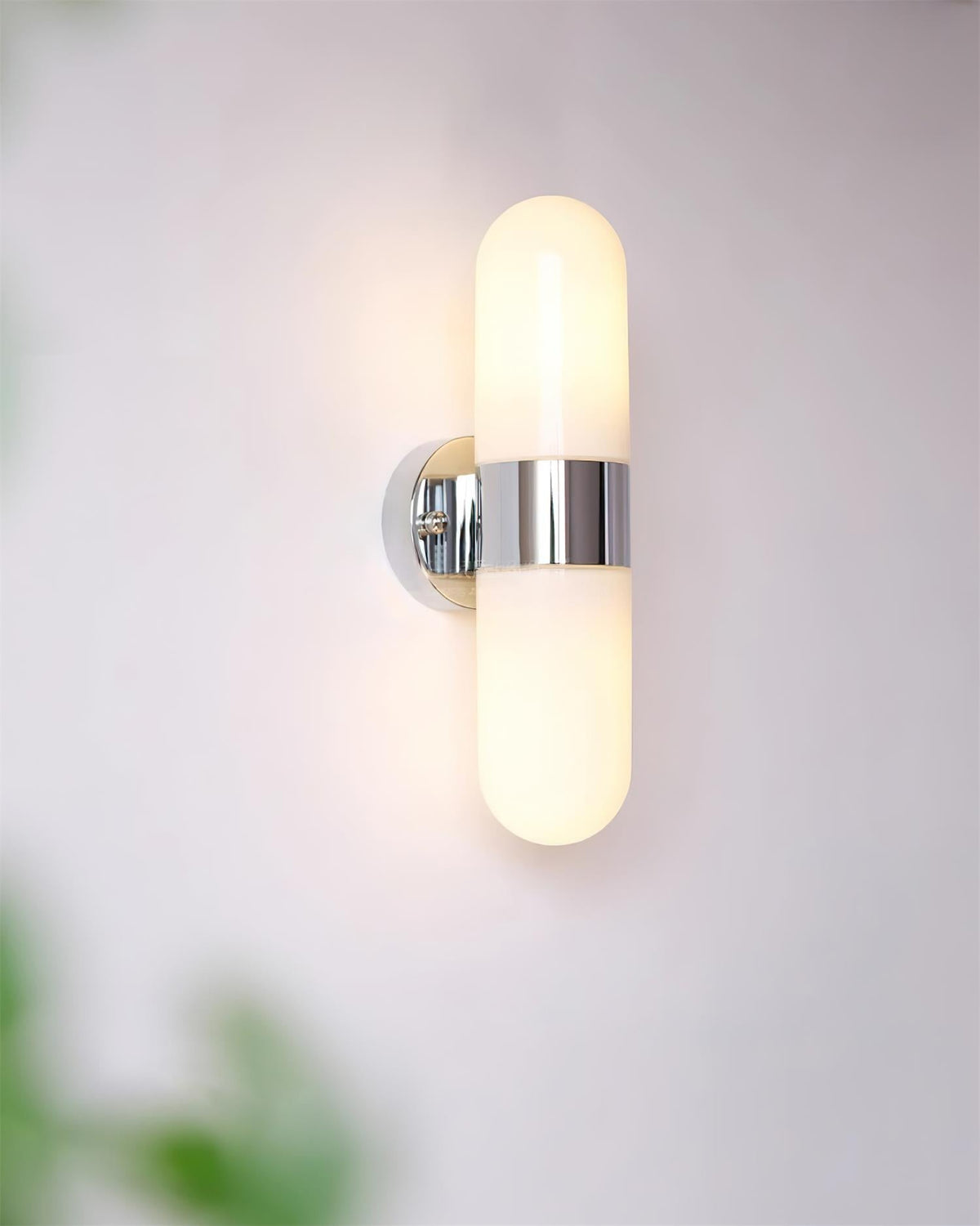 Wall Lamp Metal Glass Modern Minimalist Vertical Sconce for Bedroom