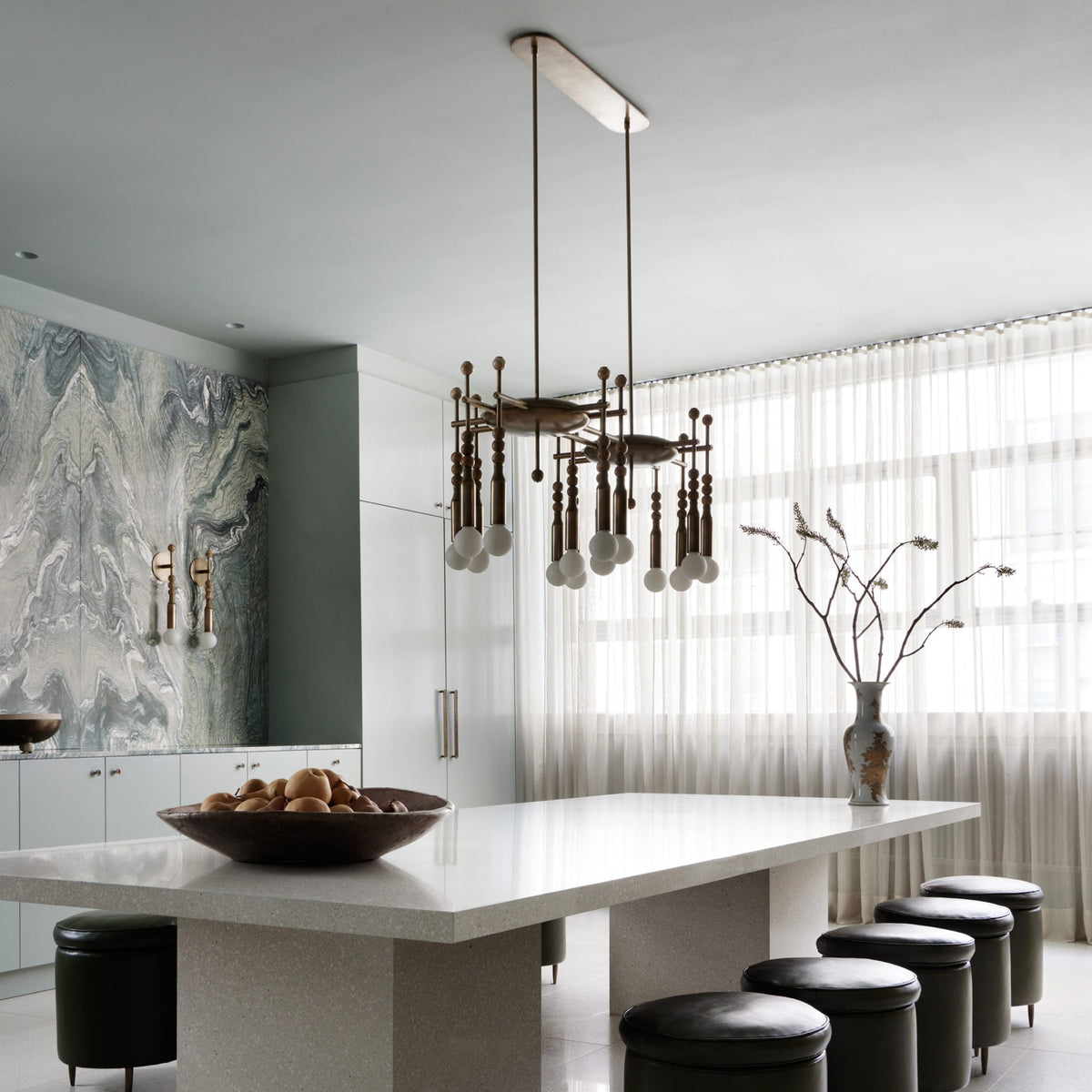 Mariviel Traditional Elegance Marble Chandelier