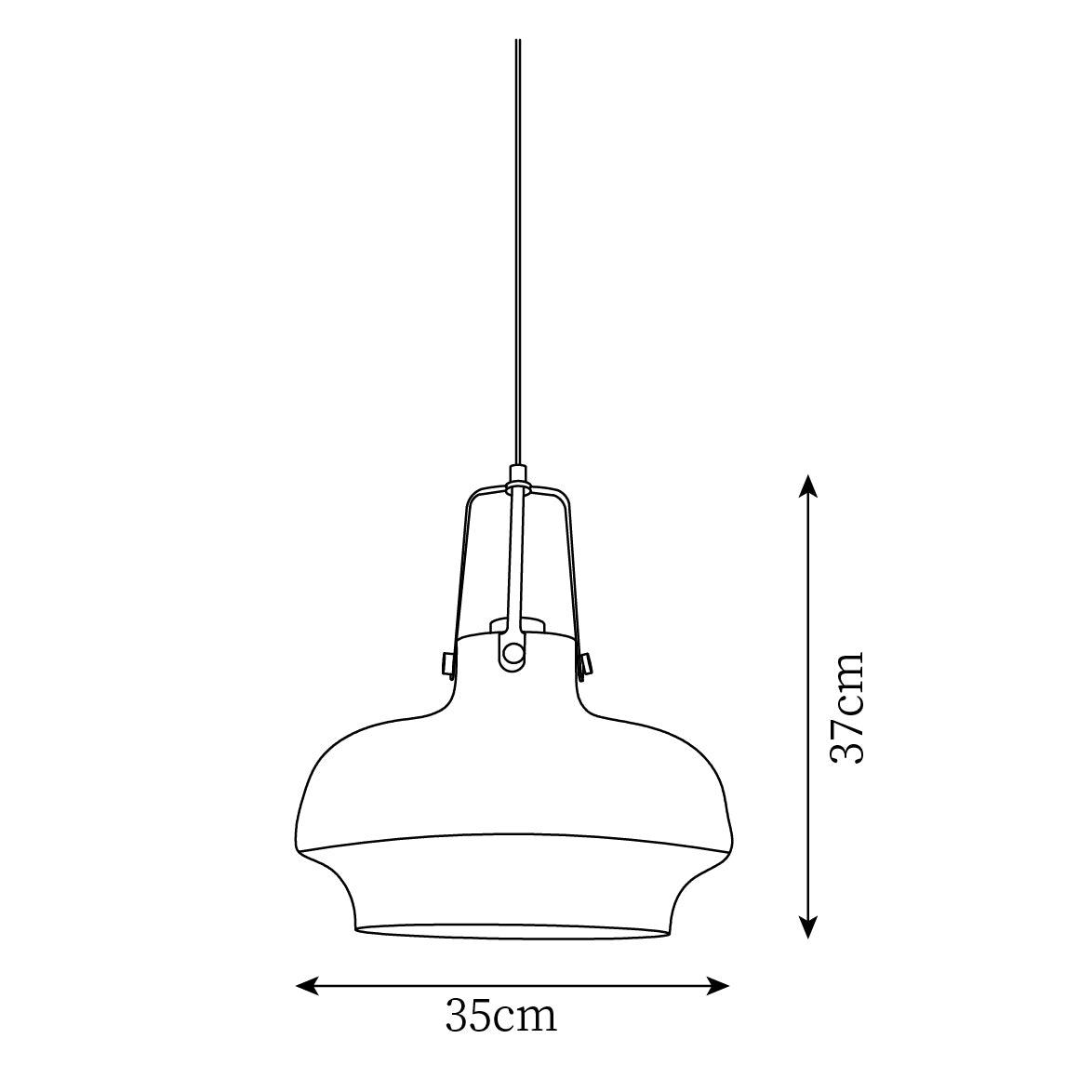 Liorarise Amber Glass Pendant Light with Brass Fittings
