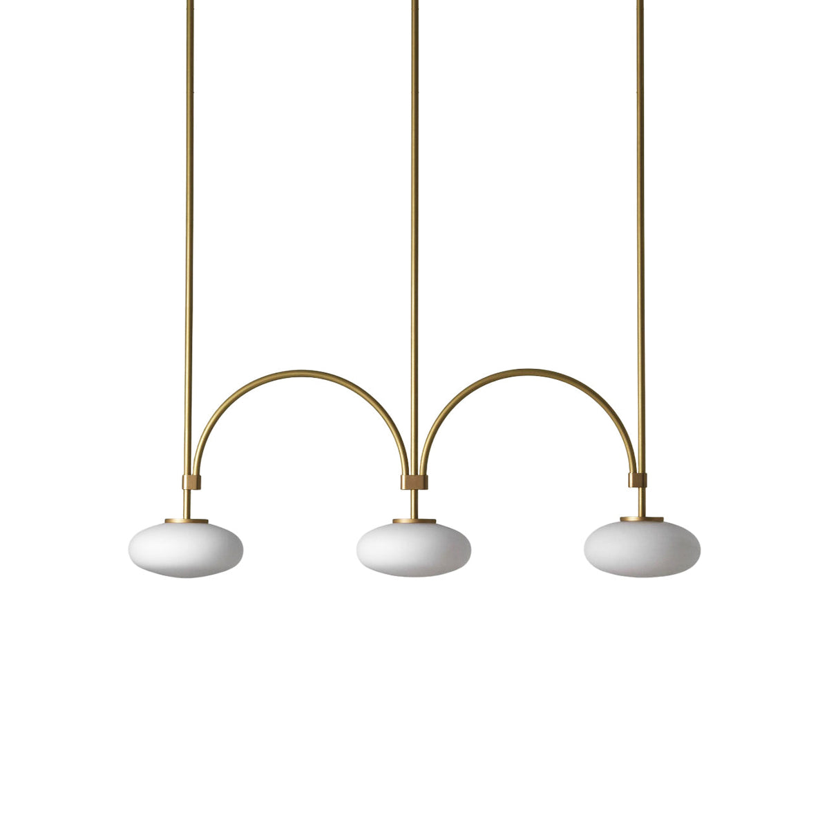 Celivine Linear Brass Glass Pendant Lamp