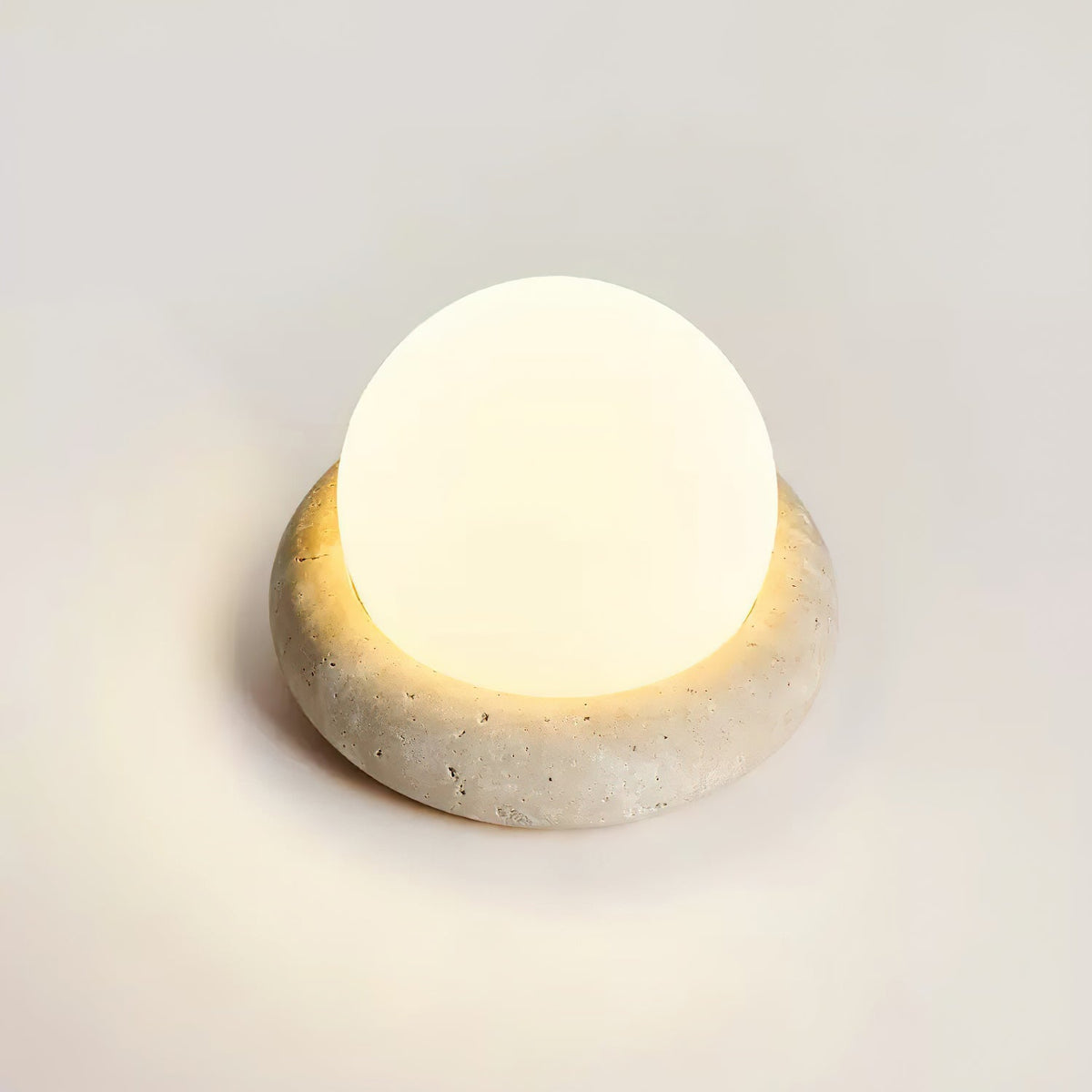 Caliror Travertine Globe Table Lamp