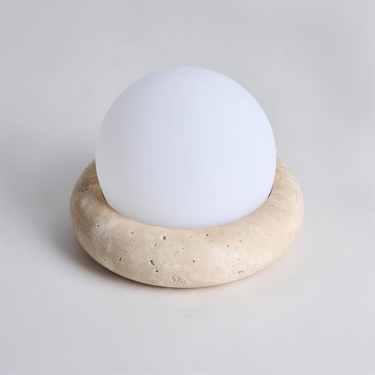 Caliror Travertine Globe Table Lamp