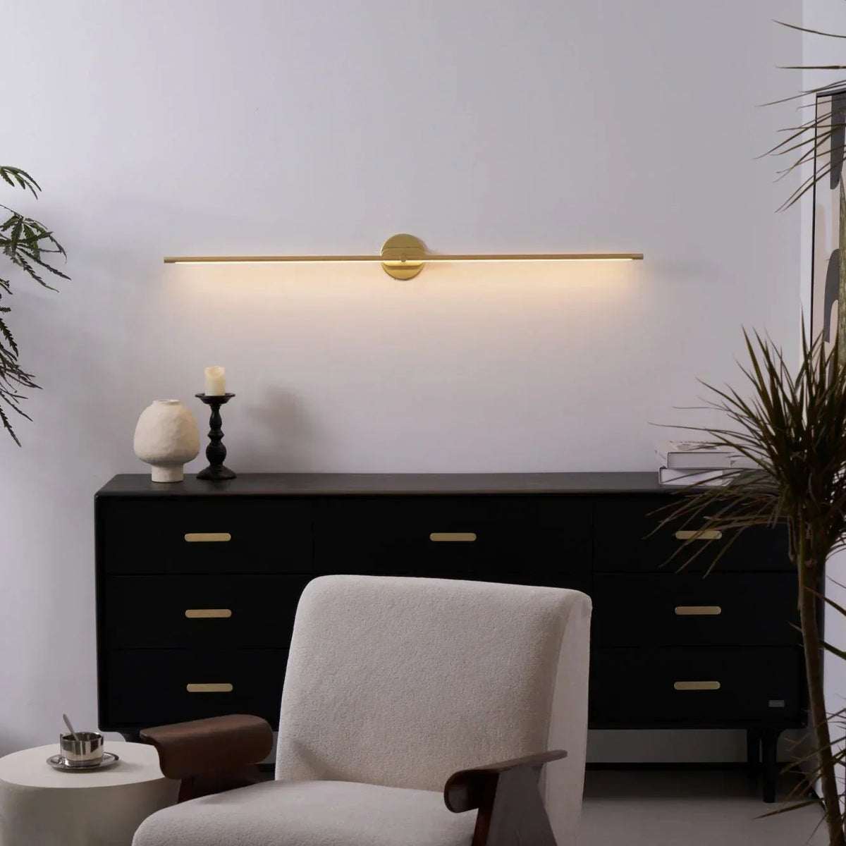 Tikabus Minimalist Linear Wall Lamp Gold&Black