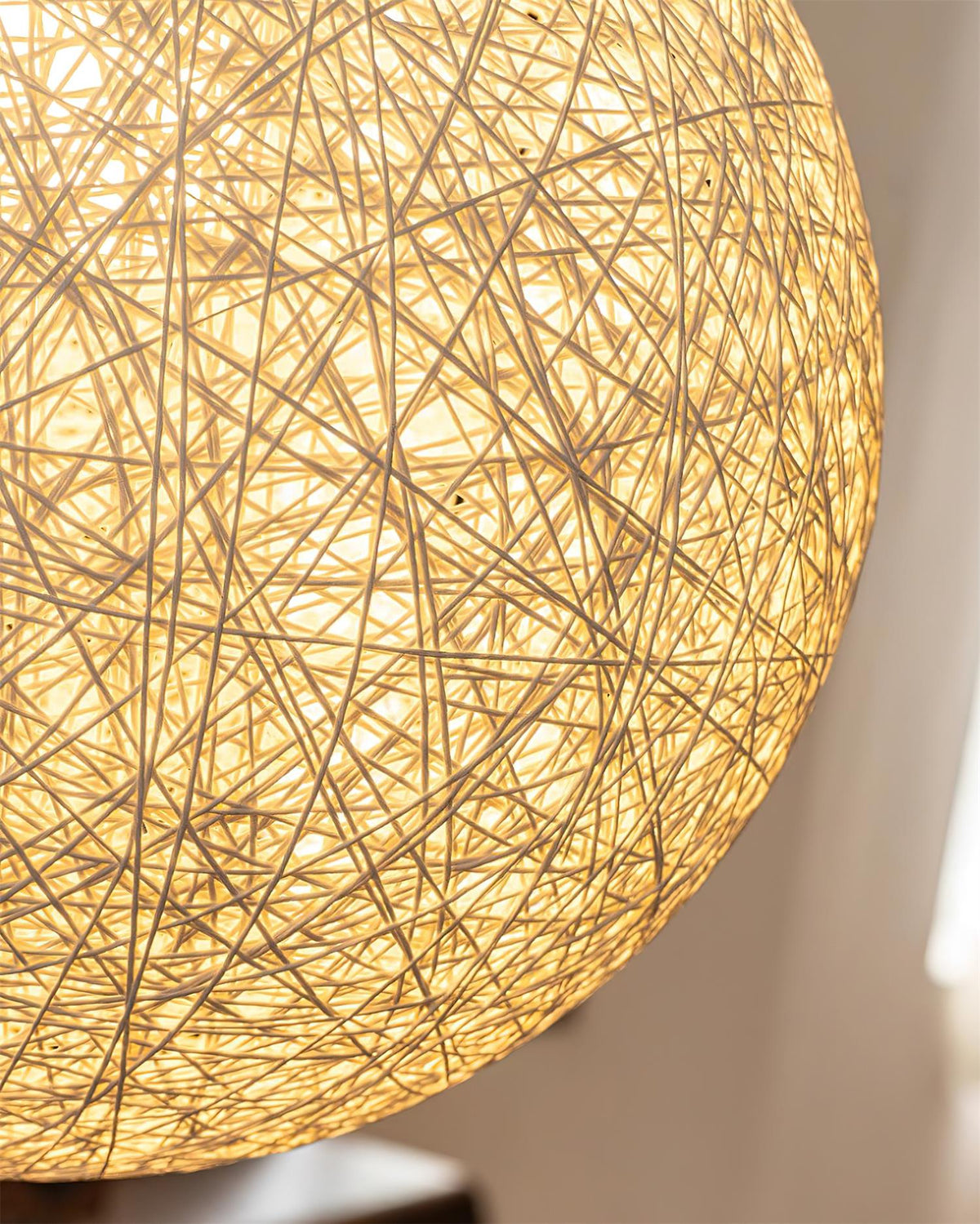 Rovira Pendant Light Hemp Rattan Sphere Bohemian