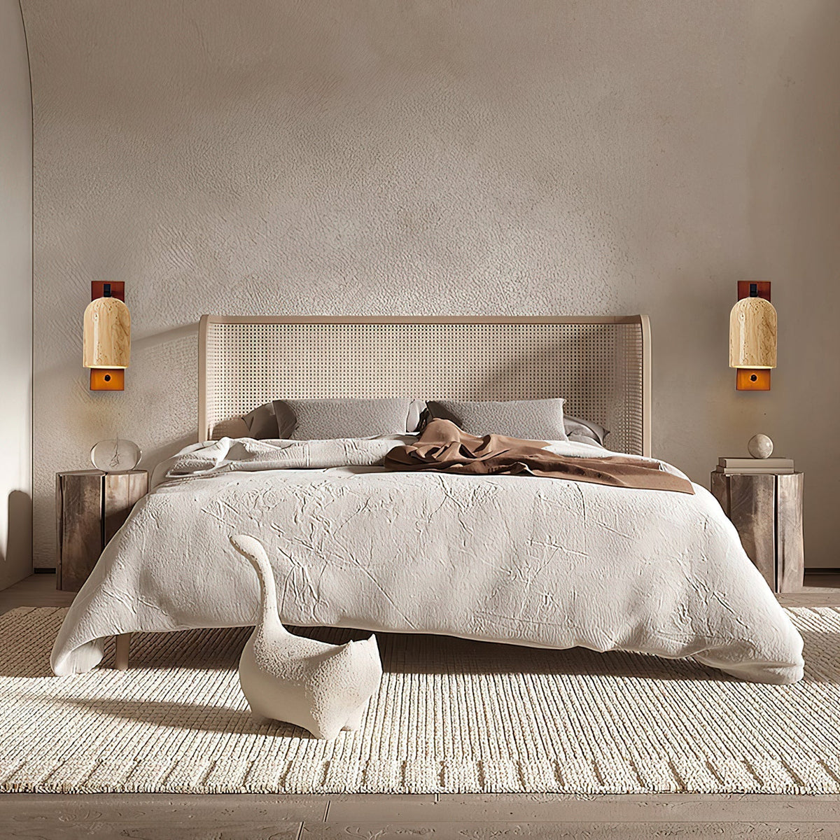 Cevenia Art Classic Natural Travertine Wall Lamp