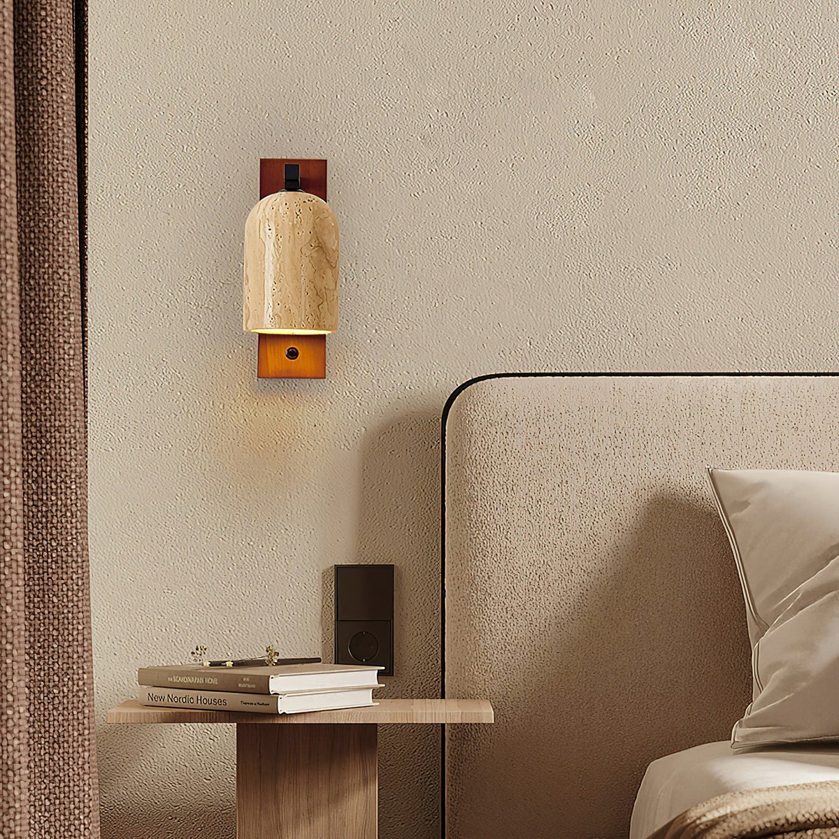 Cevenia Art Classic Natural Travertine Wall Lamp
