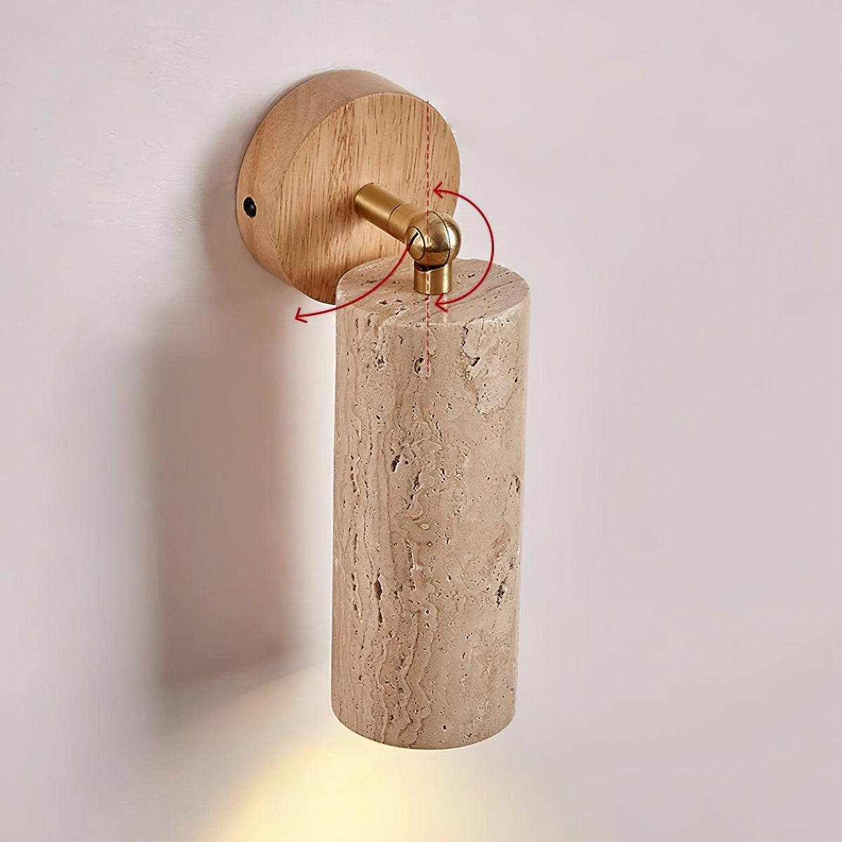 Delo Adjustable Travertine Wall Sconce