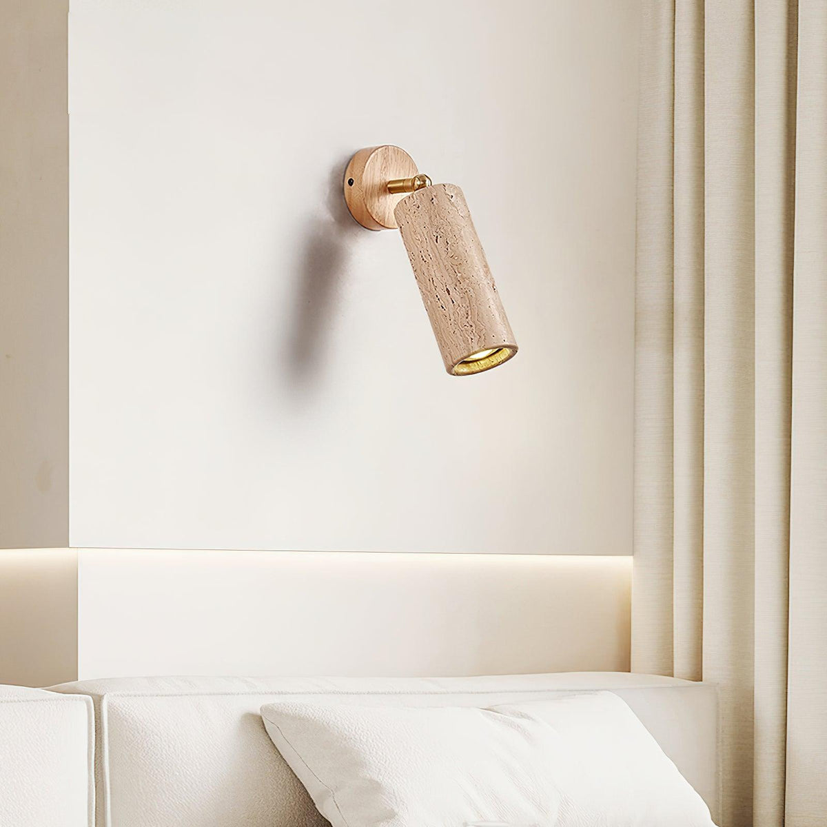 Delo Adjustable Travertine Wall Sconce