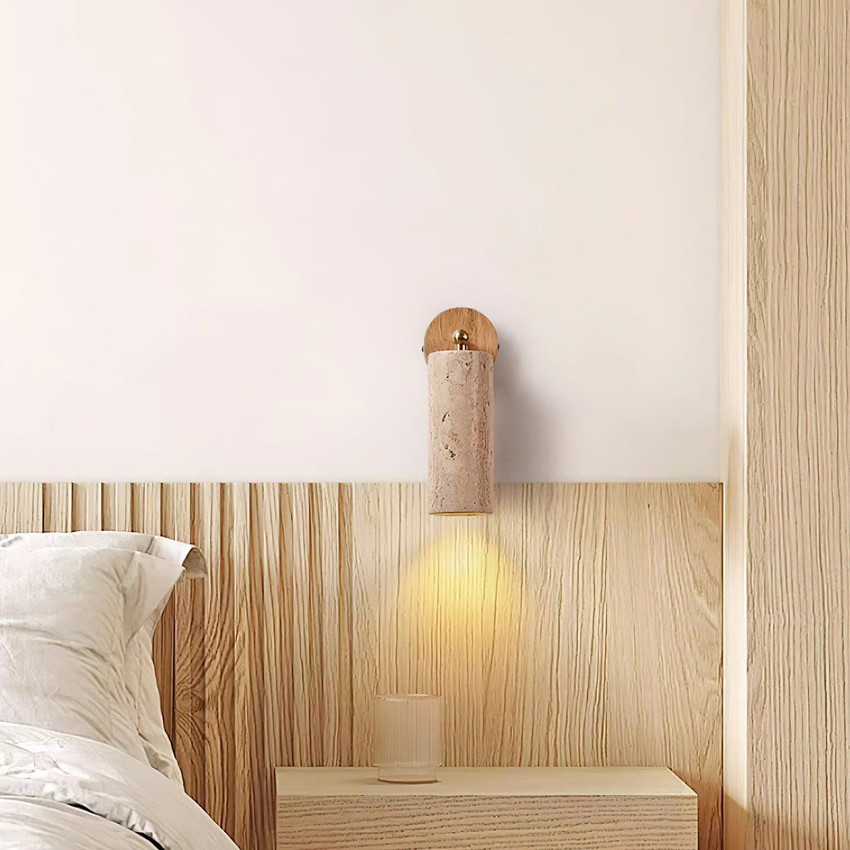 Delo Adjustable Travertine Wall Sconce