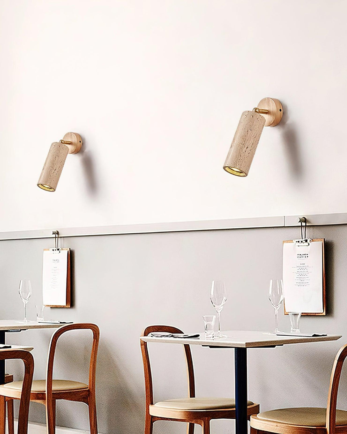 Delo Adjustable Travertine Wall Sconce