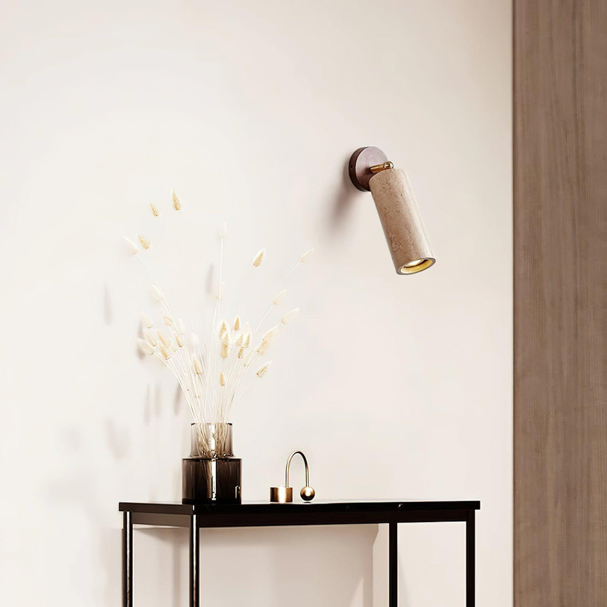 Delo Adjustable Travertine Wall Sconce