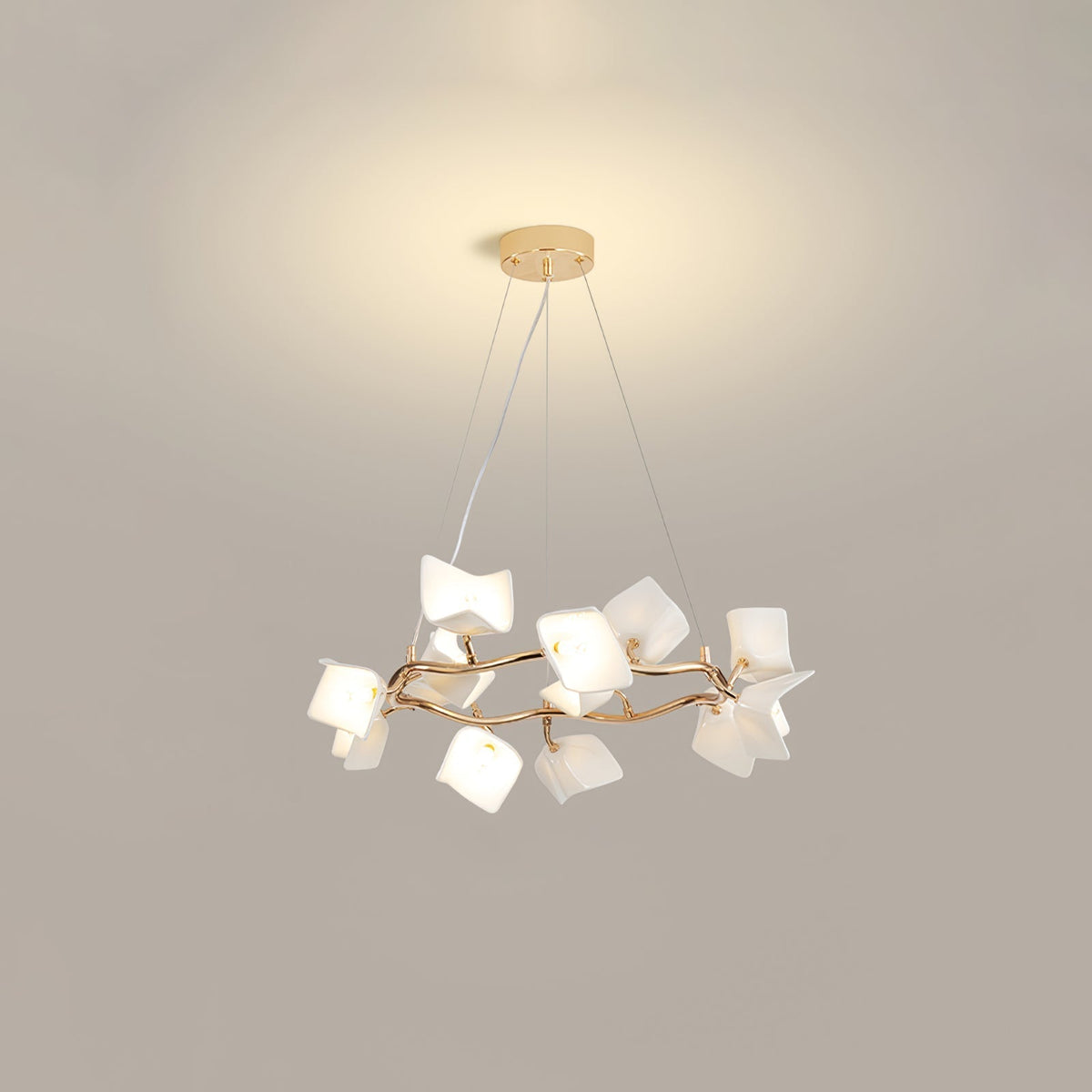 Arthearae Postmodern Luxury Flora Ceramics Chandelier