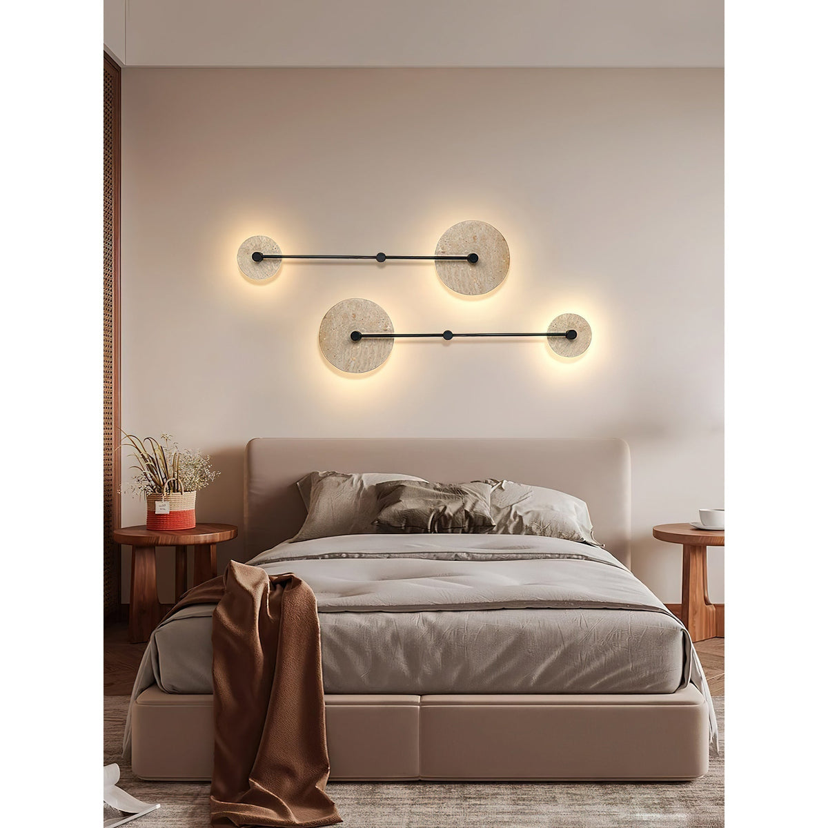 Ilvara Beige Travertine Wall Lamp
