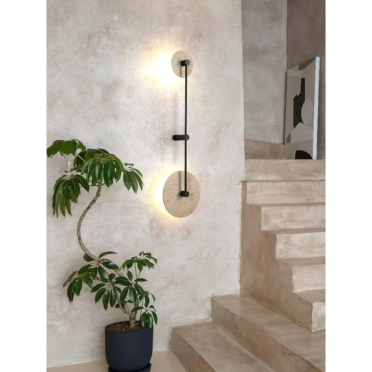 Ilvara Beige Travertine Wall Lamp
