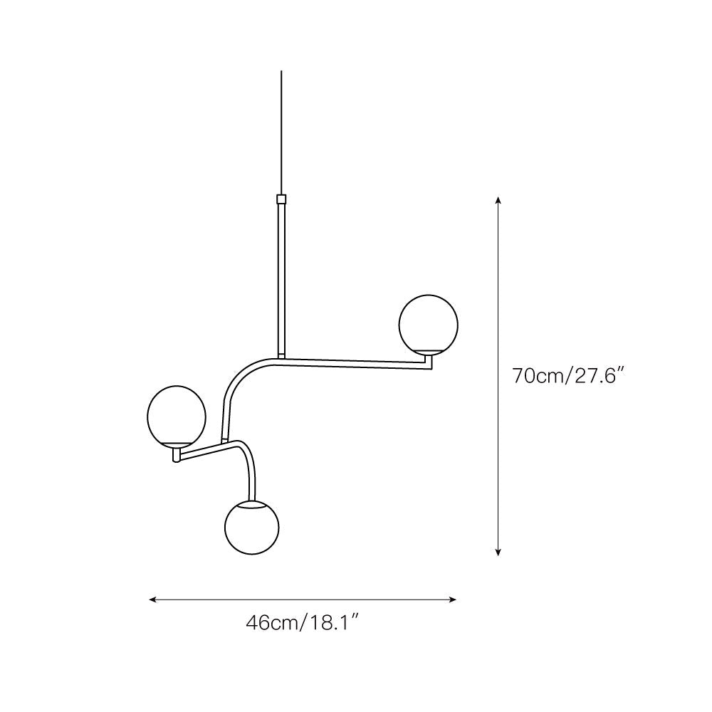 Zelireth Brass Glass Chandelier