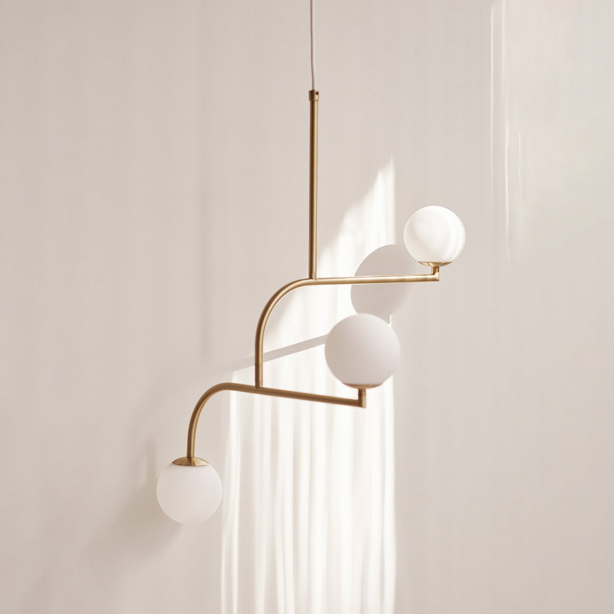 Zelireth Brass Glass Chandelier
