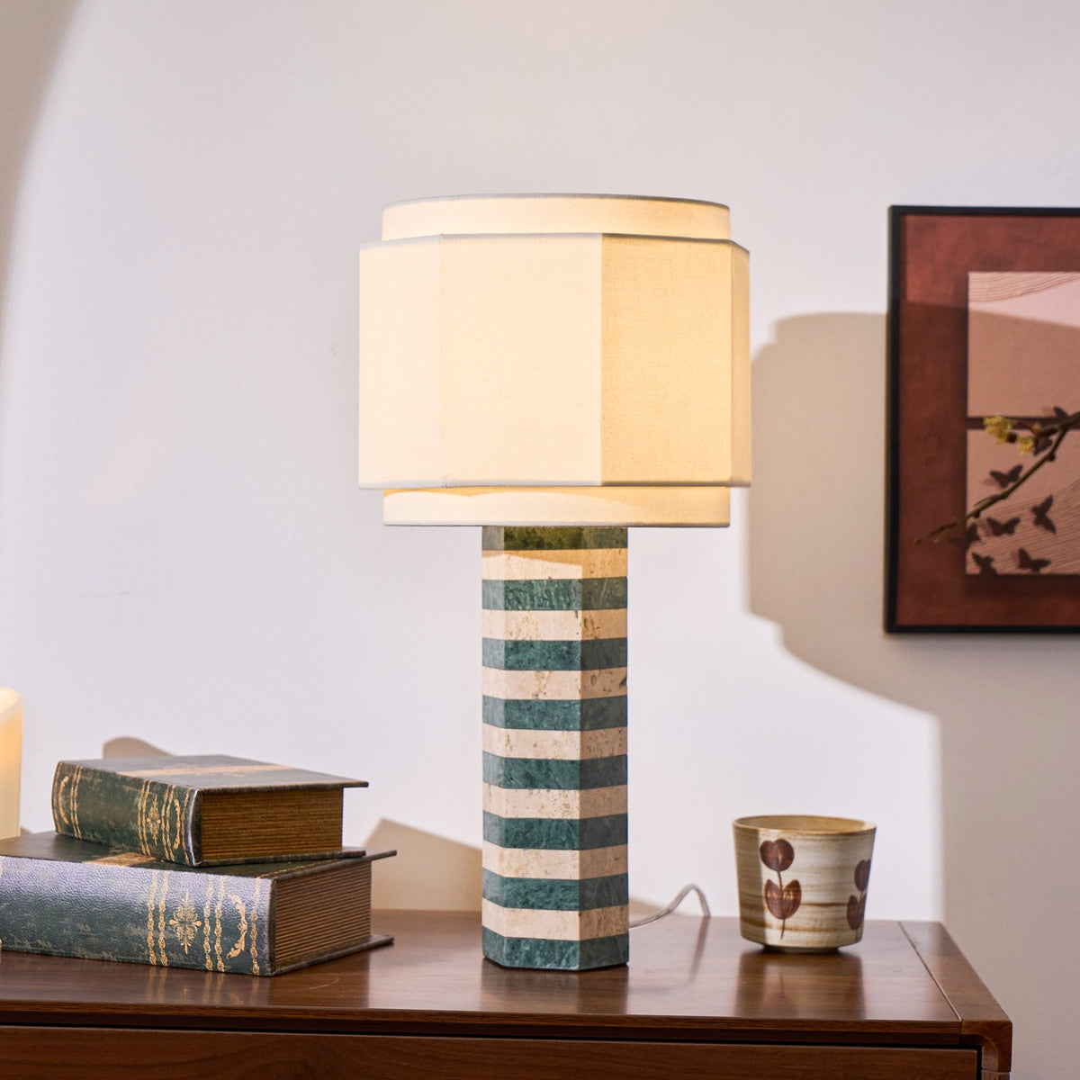 Stripes Fabric Table Lamp