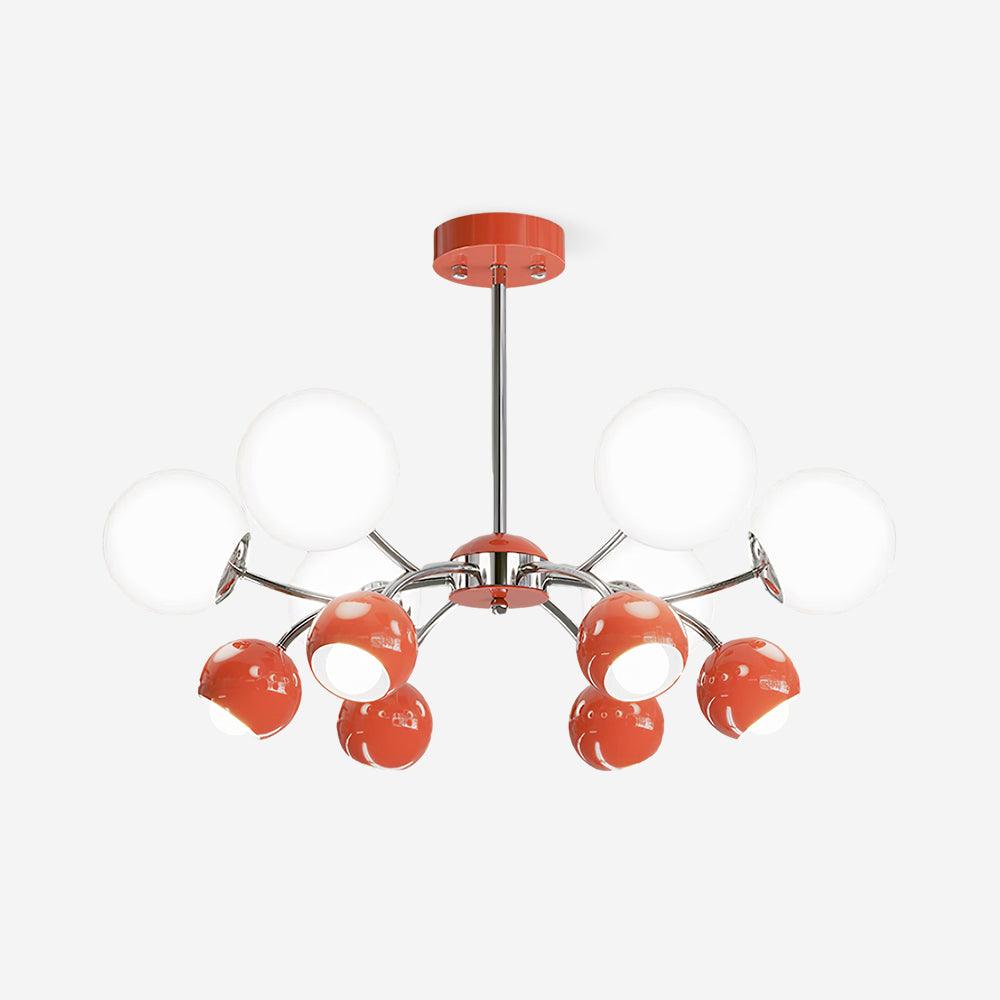Eloria Chandelier Glass Dome Petal Minimalist Ambient