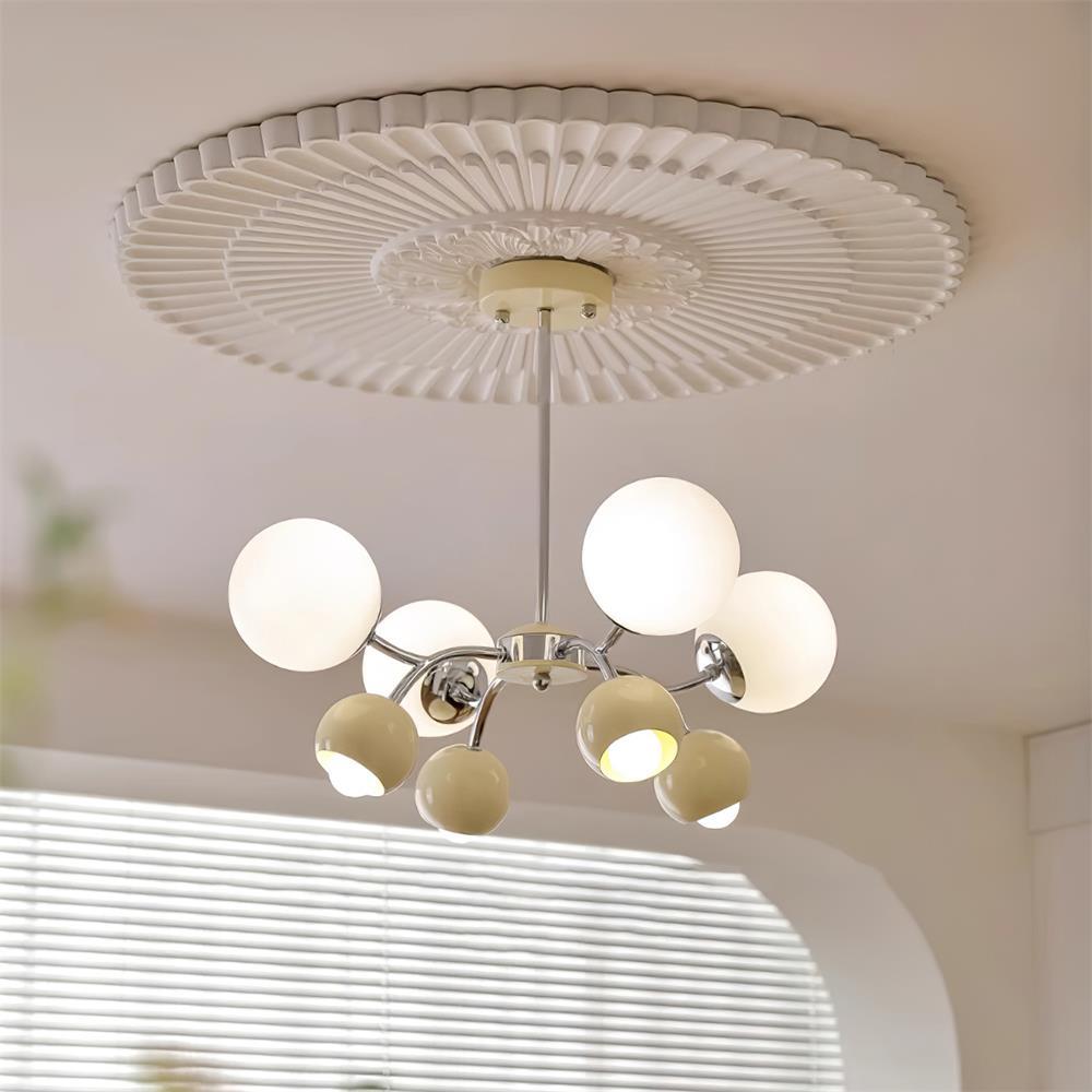 Eloria Chandelier Glass Dome Petal Minimalist Ambient