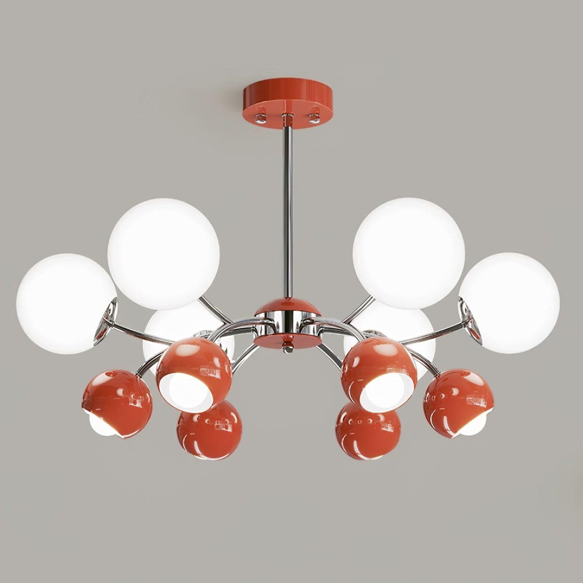 Eloria Chandelier Glass Dome Petal Minimalist Ambient