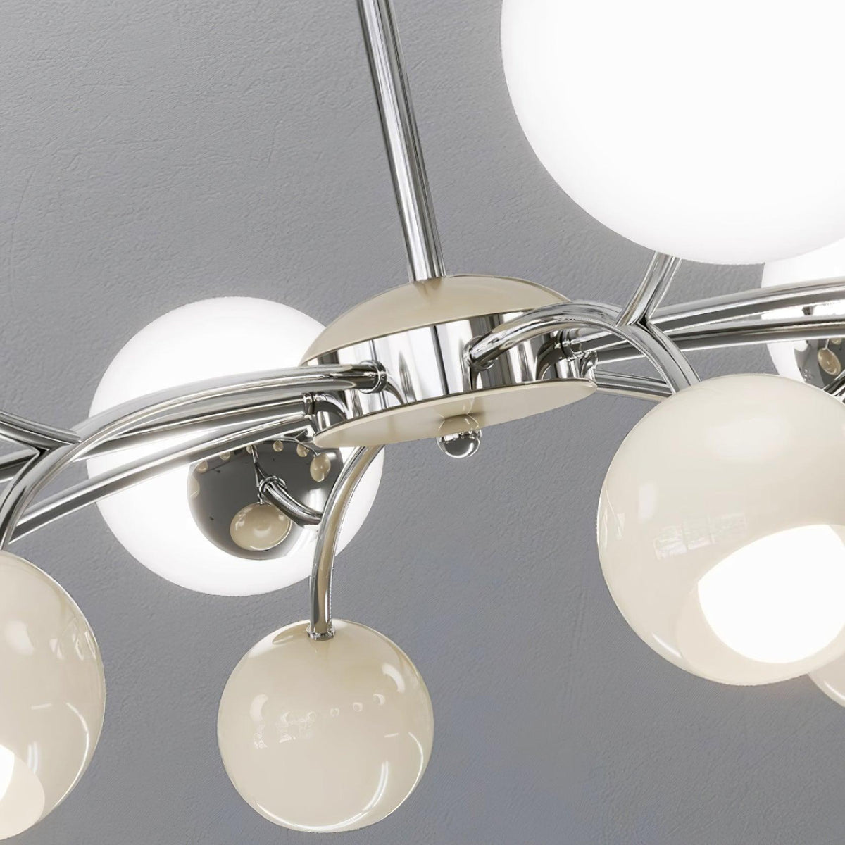 Eloria Chandelier Glass Dome Petal Minimalist Ambient