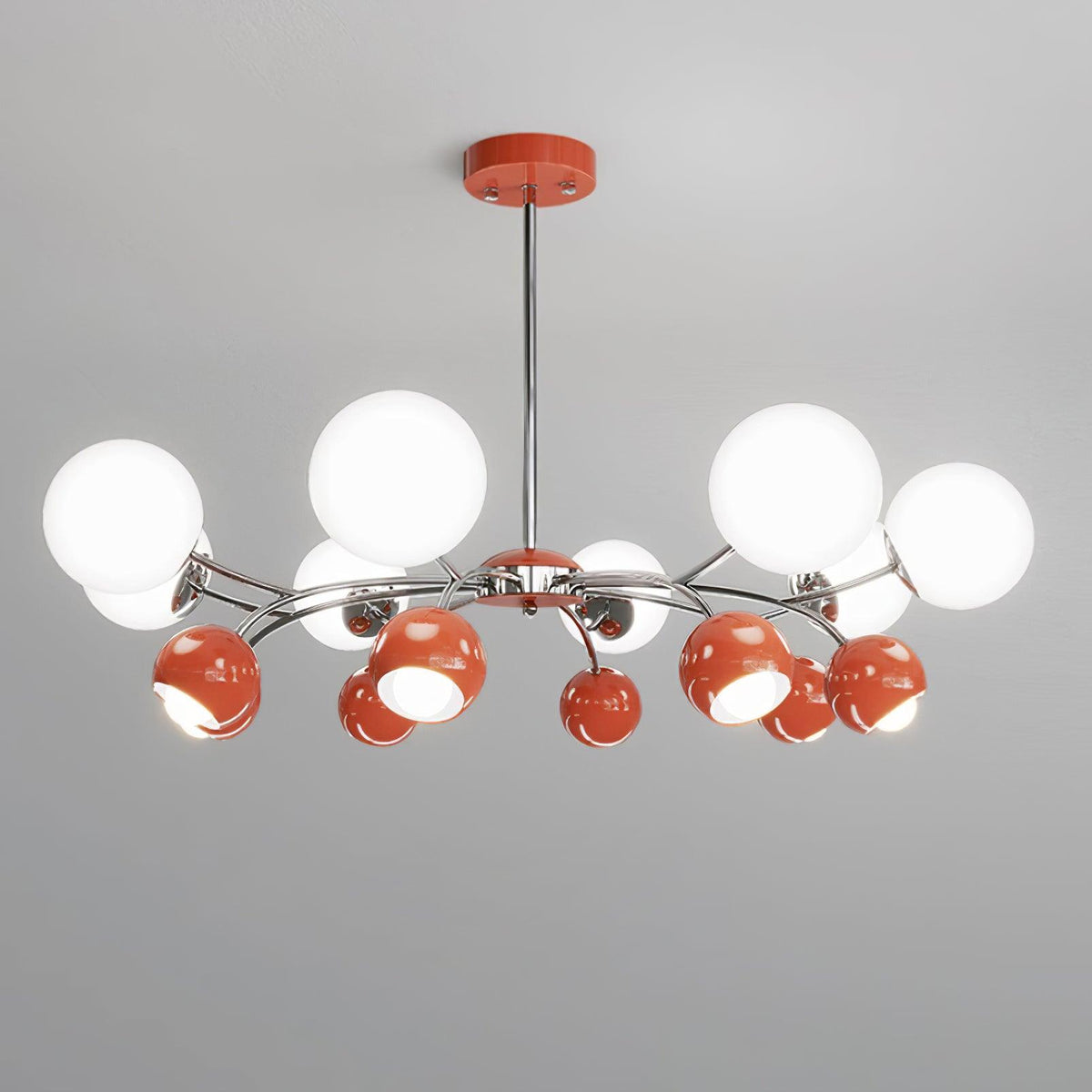 Eloria Chandelier Glass Dome Petal Minimalist Ambient