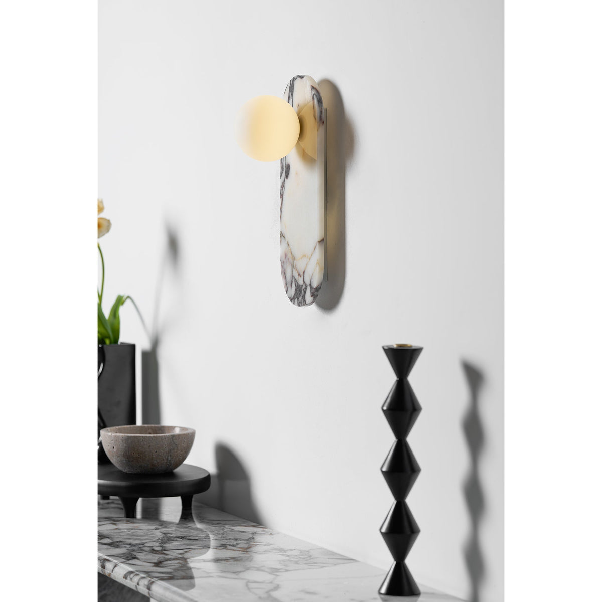Covelyra Marble Glass Wall Lamp