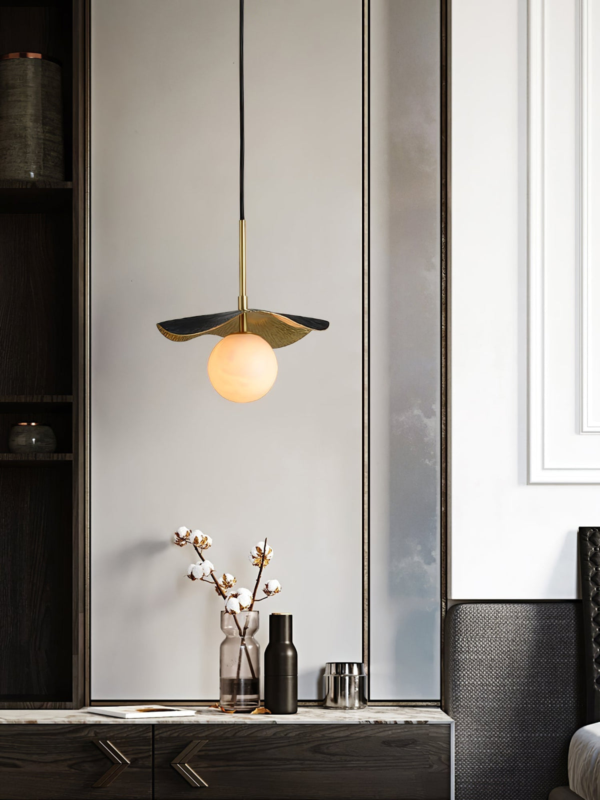 Zaraeen Brass Alabaster Pendant Light