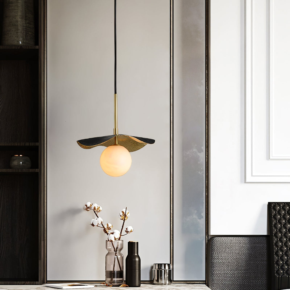 Zaraeen Brass Alabaster Pendant Light