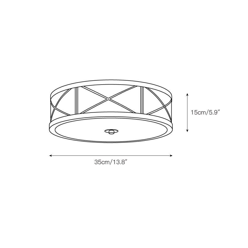 Vovene Brass Glass Ceiling Light