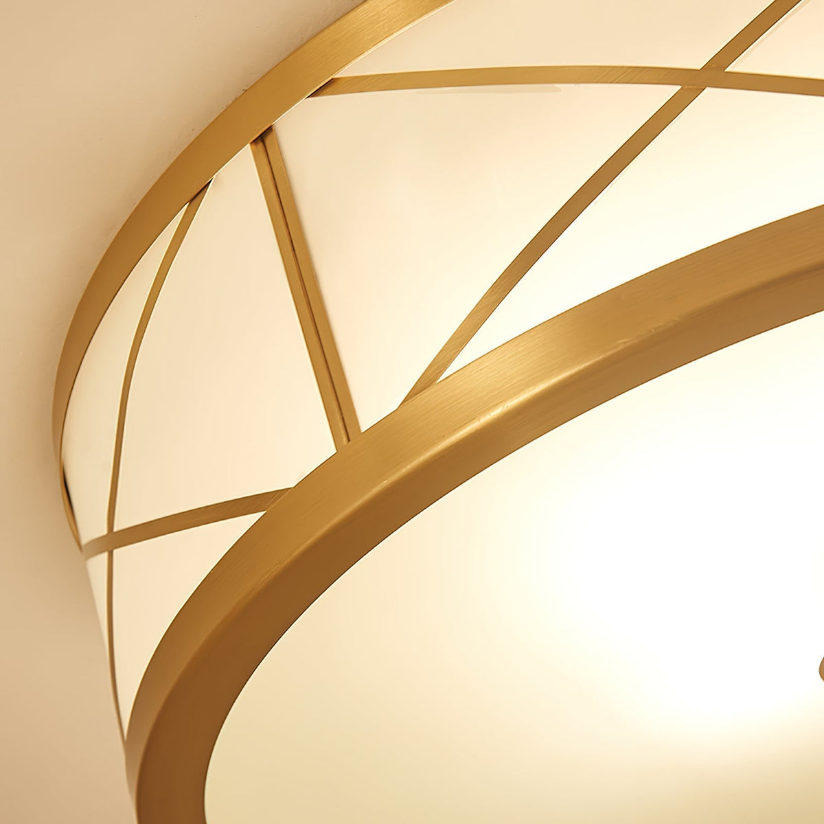 Vovene Brass Glass Ceiling Light