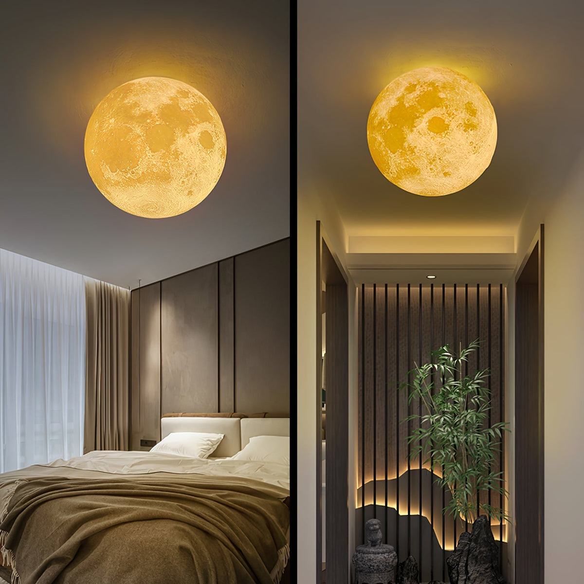 Brivel Nordic Art Moon 3D Plastic Wall Lamp