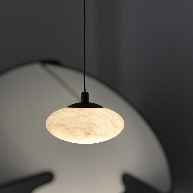 Cuthean Brass Alabaster Pendant Lamp