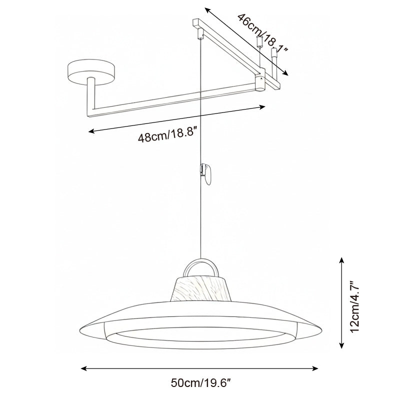 Elaisenne Swing Arm Pendant Lamp