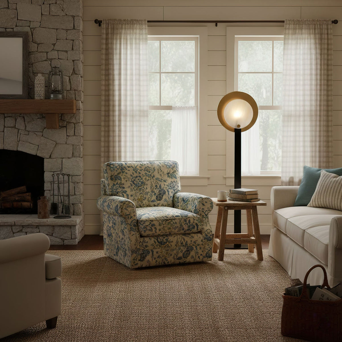 Mosaic Elegance Alabaster Floor Lamp