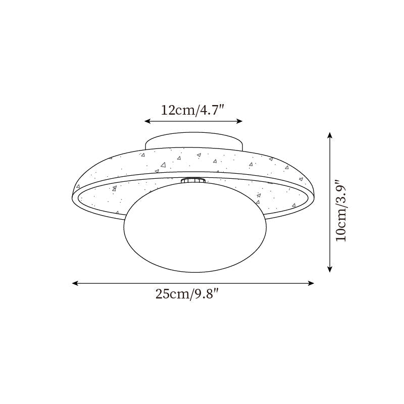 Mexo Travertine Ceiling Light