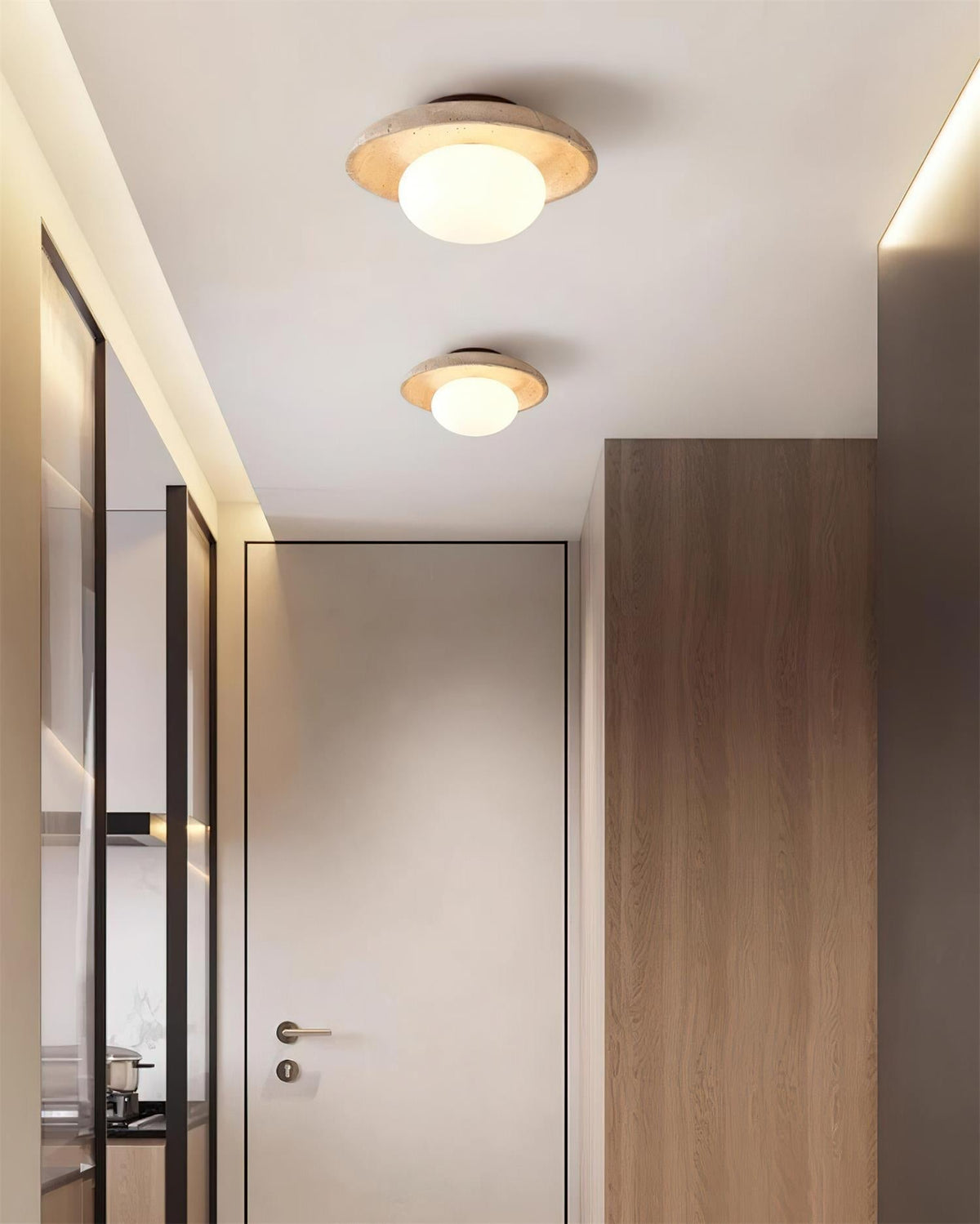 Mexo Travertine Ceiling Light