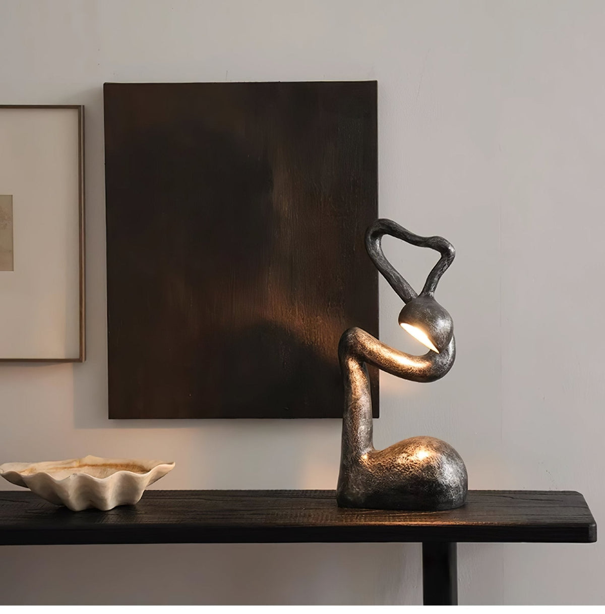 Twist Black Sculptural Table Lamp