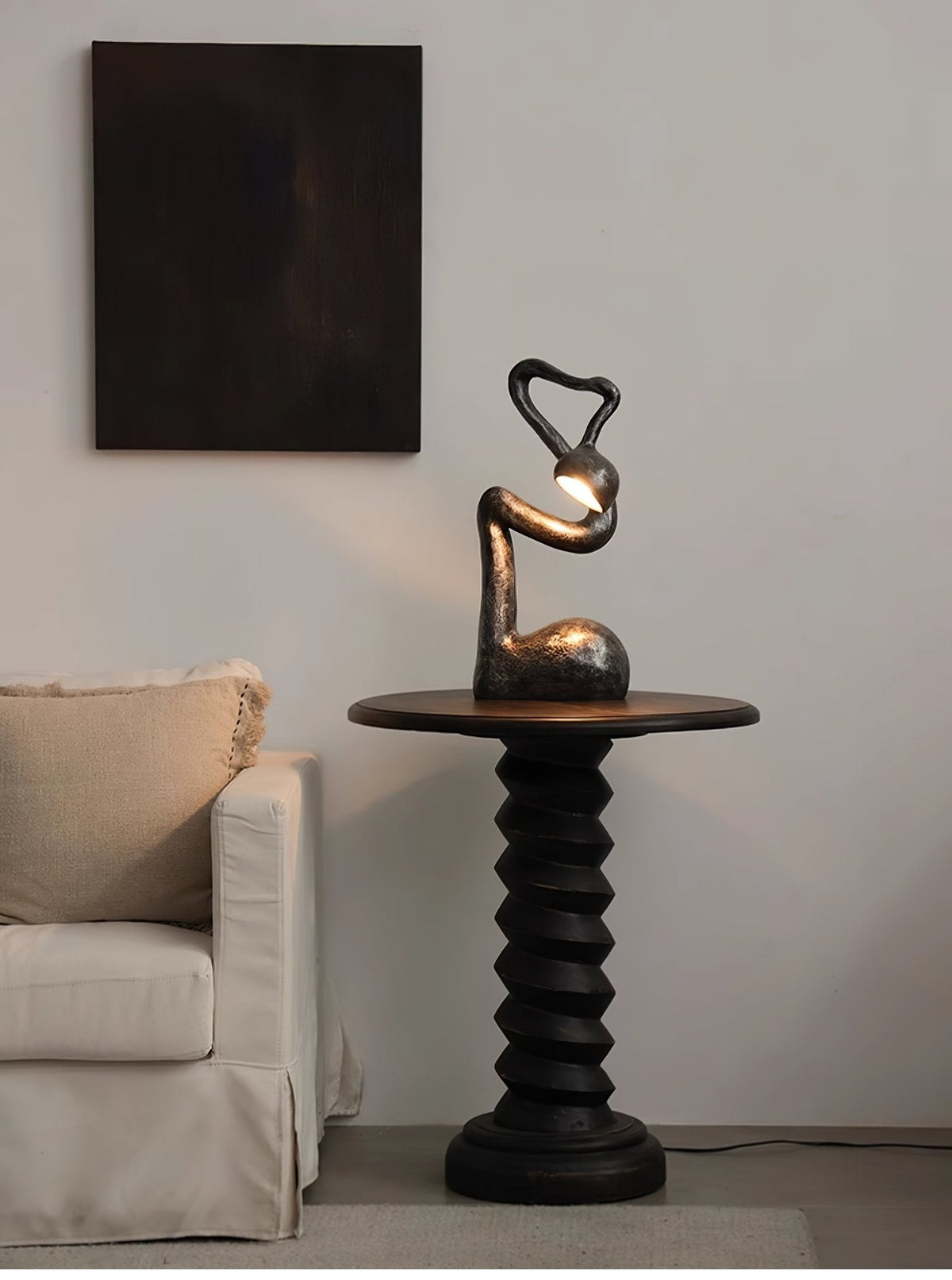 Twist Black Sculptural Table Lamp