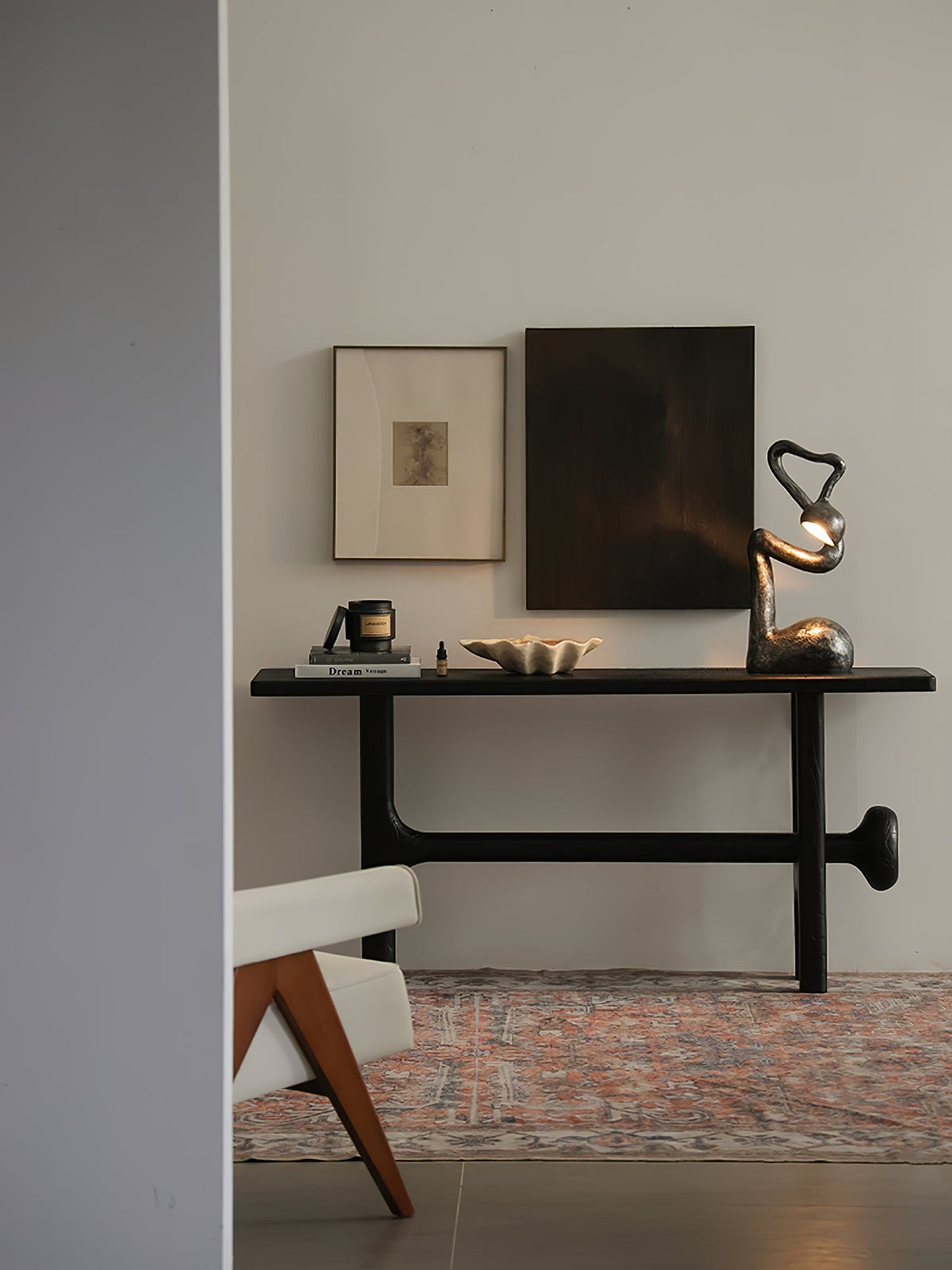 Twist Black Sculptural Table Lamp
