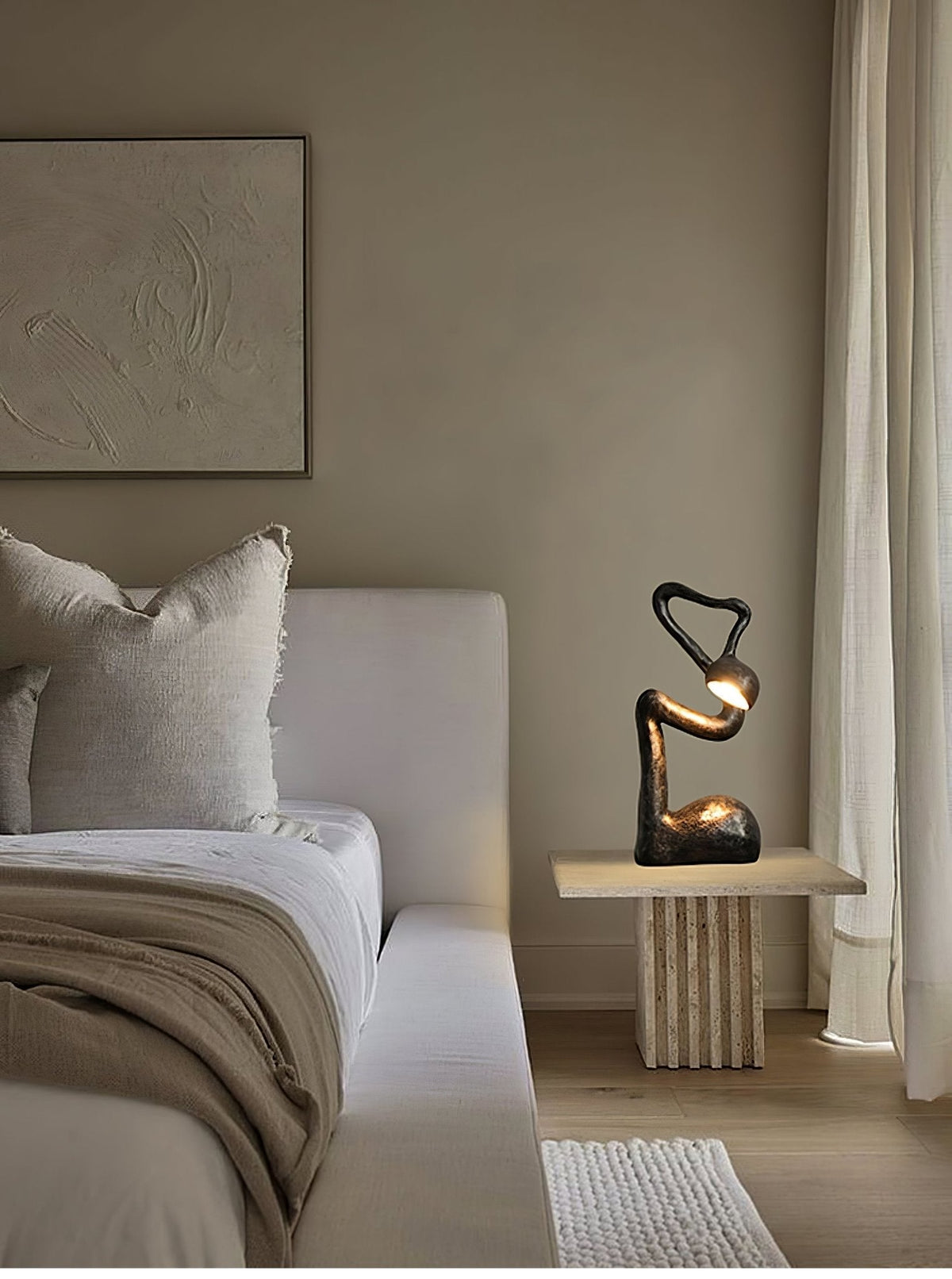 Twist Black Sculptural Table Lamp