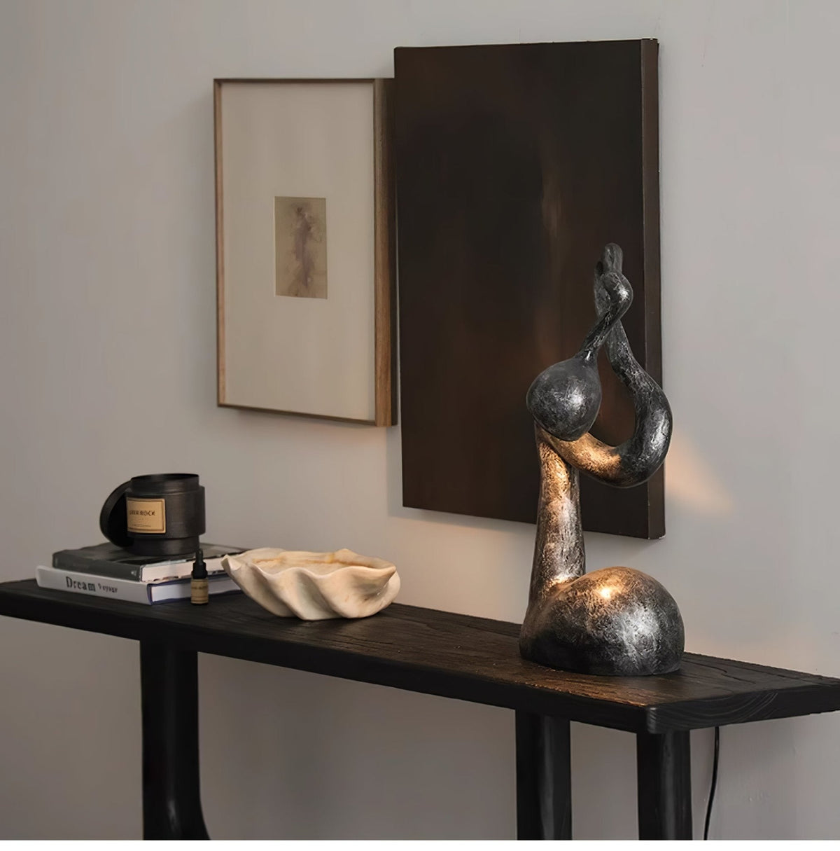 Twist Black Sculptural Table Lamp