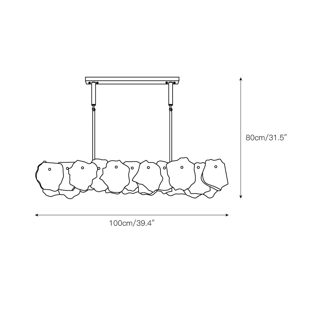 Catala Brass Alabaster Chandelier