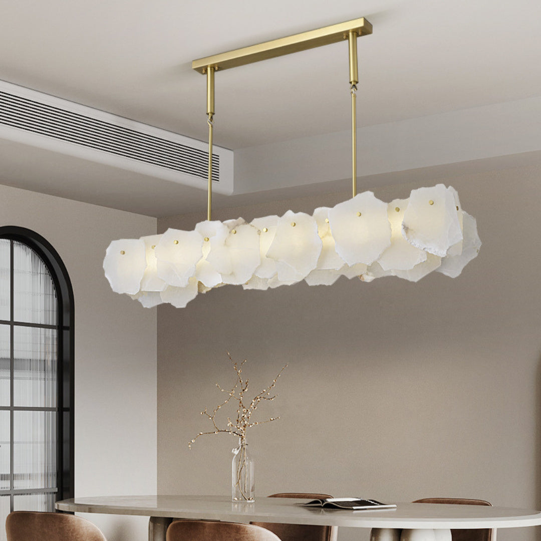 Catala Brass Alabaster Chandelier