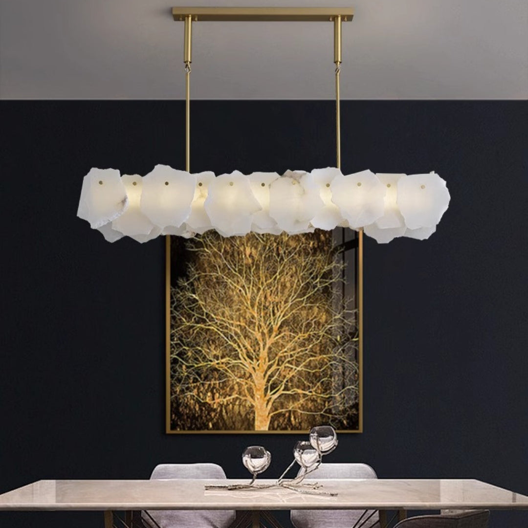 Catala Brass Alabaster Chandelier