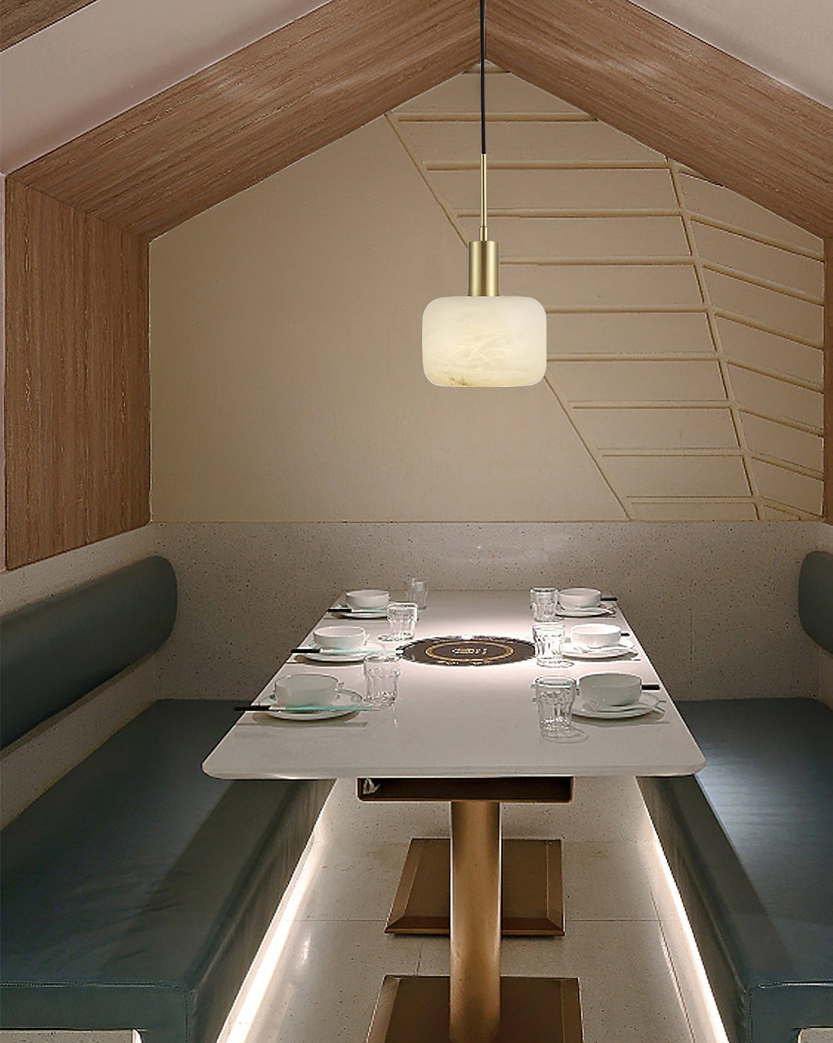 Eliriel Natural Small Alabaster Pendant Light